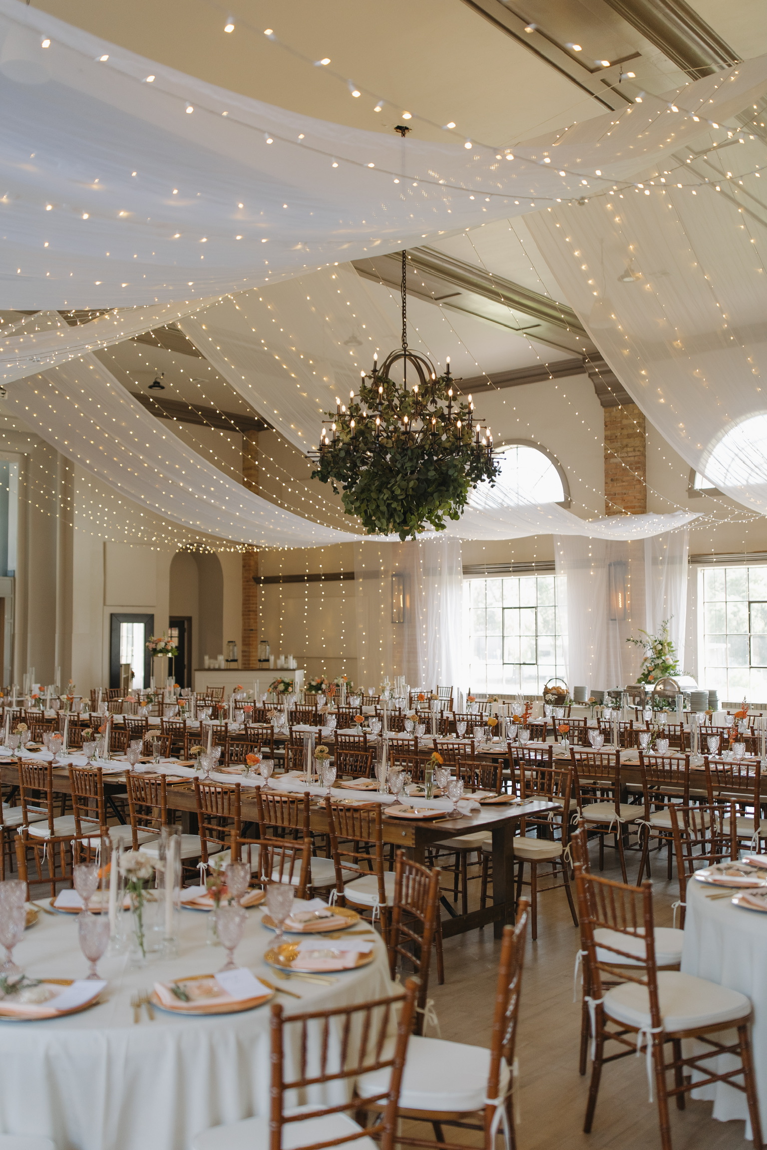 Seaside ceremony lighting